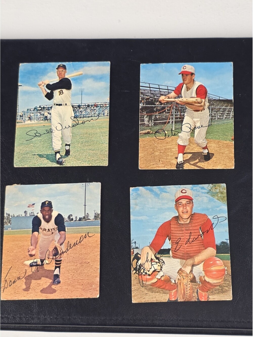 1964 Kahn's Weiners Pete Rose Rookie + Bill Virdon & More Card lot - WORN